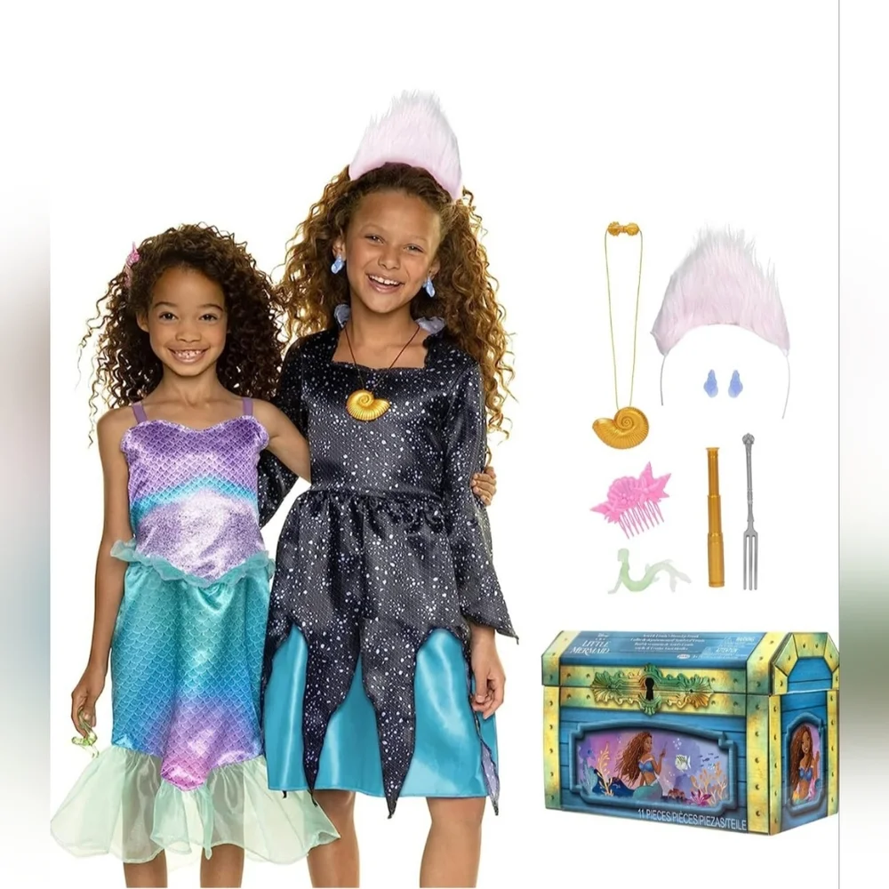 Disney The Little Mermaid Ariel & Ursula Dress Up Trunk, Treasure Chest